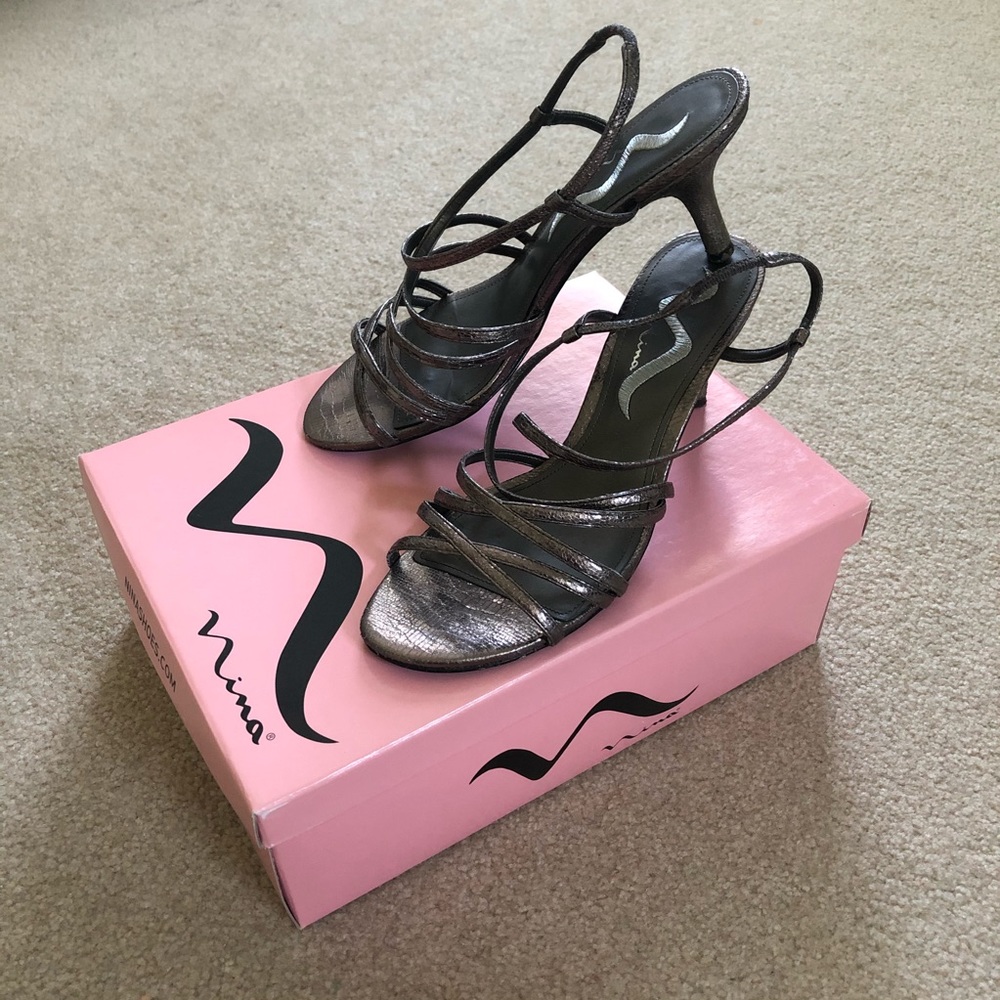 Nina Gunmetal Kitten Heels